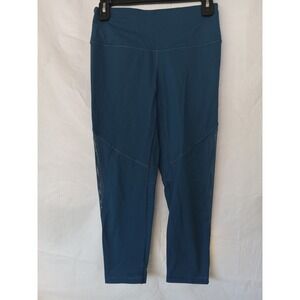 Victoria Sport Knockout By Victoria Secret Capri Leggings Teal Mesh Panel Size S